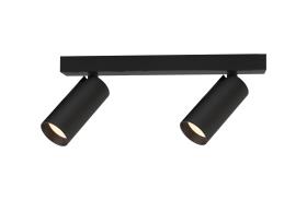 M9177  Nazare Linear 2 Light Spotlight GU10 Mini (Max 12W), Matt Black